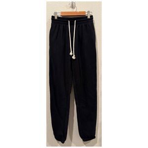 OUT FROM UNDER Tie Front Pockets Black Pants